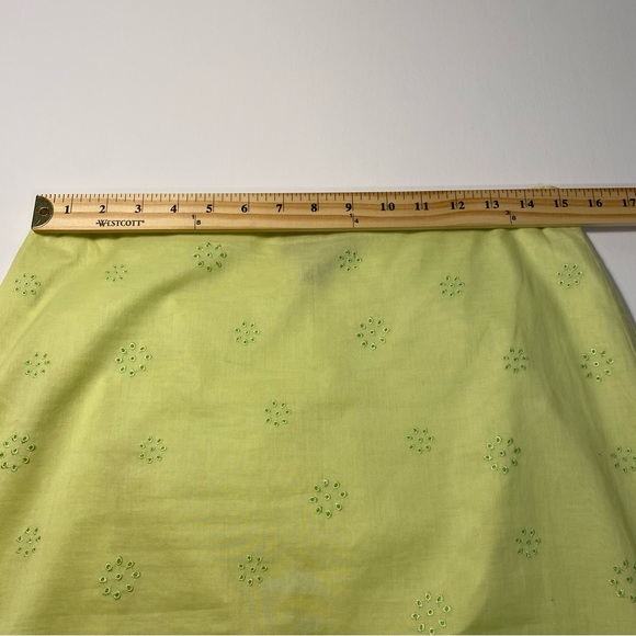 Ann Taylor Lined Cotton Green Skirt - Picture 7 of 8